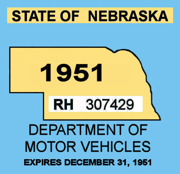 (image for) 1951 Nebraska Inspection sticker (Estimated)